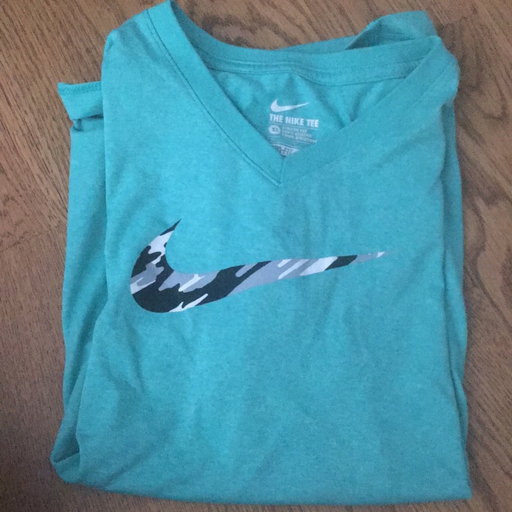 The Nike tee with the camo swoosh